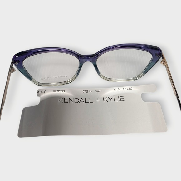 Kendall + Kylie Everly KK0203 519 Lilac Eyeglasses 57-16-140 Purple Blue Gradien - Picture 3 of 4